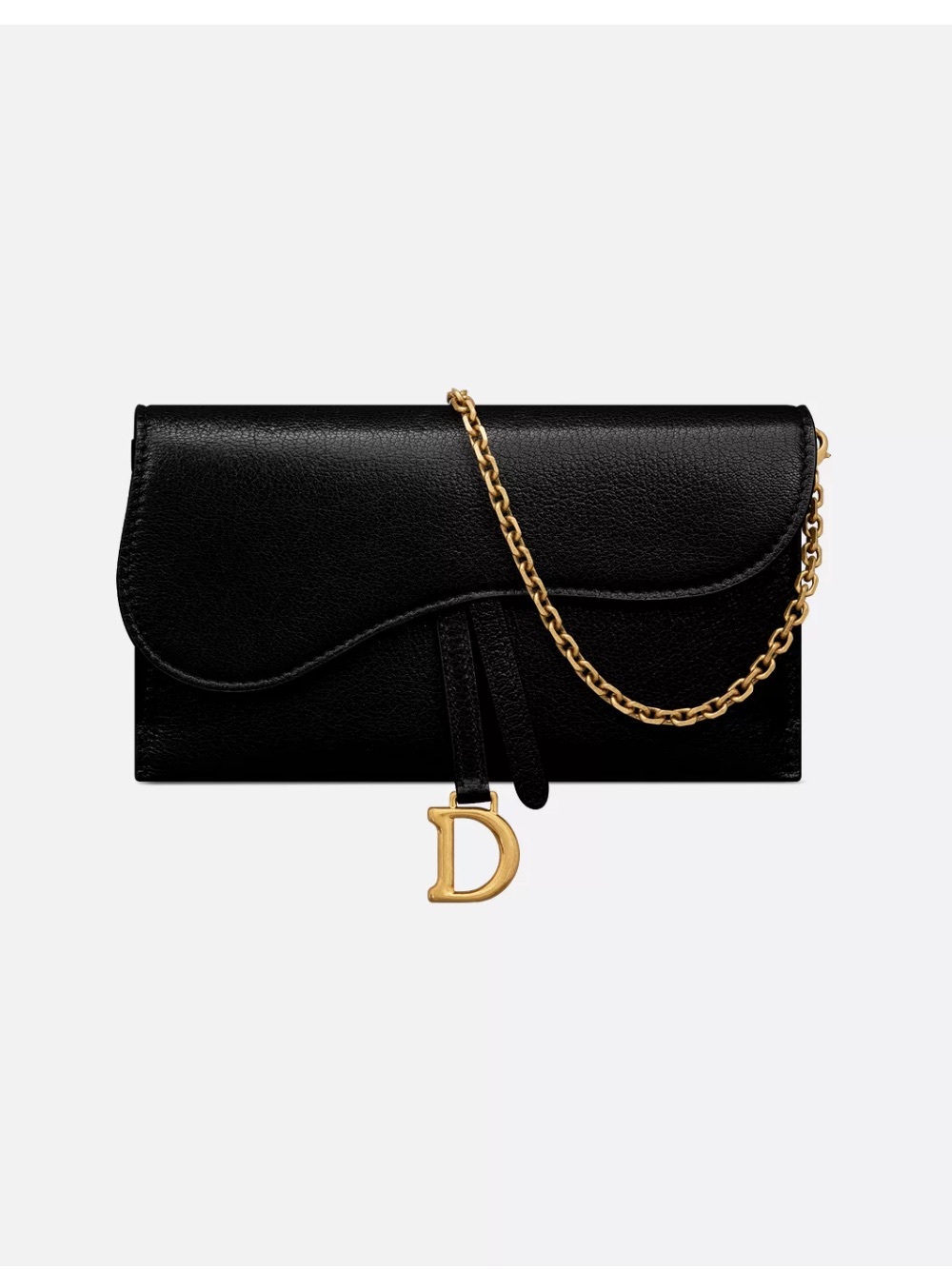 Dior Saddle Long Wallet with Chain
Black Goatskin